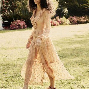 NWT Doen Faye Dress In Abode Maxi Size Large
